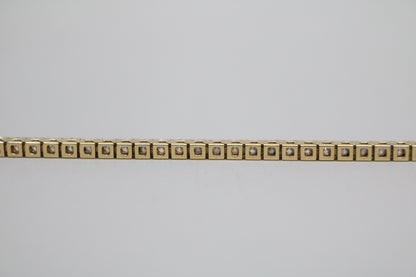 14K Yellow Gold Diamond Tennis Bracelet (3.75 CTW) (Local Purchase Only)
