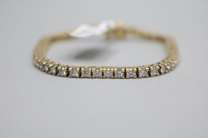 14K Yellow Gold Diamond Tennis Bracelet (3.75 CTW) (Local Purchase Only)