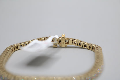 14K Yellow Gold Diamond Tennis Bracelet (3.75 CTW) (Local Purchase Only)