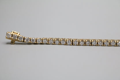 14K Yellow Gold Diamond Tennis Bracelet (3.75 CTW) (Local Purchase Only)