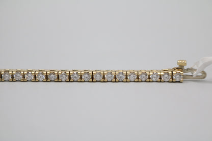 14K Yellow Gold Diamond Tennis Bracelet (3.75 CTW) (Local Purchase Only)
