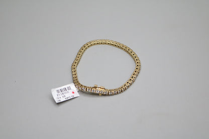 14K Yellow Gold Diamond Tennis Bracelet (3.75 CTW) (Local Purchase Only)