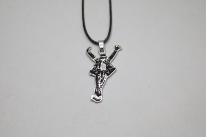 Michael Jackson Necklace King of Pop Dance Logo Pendant