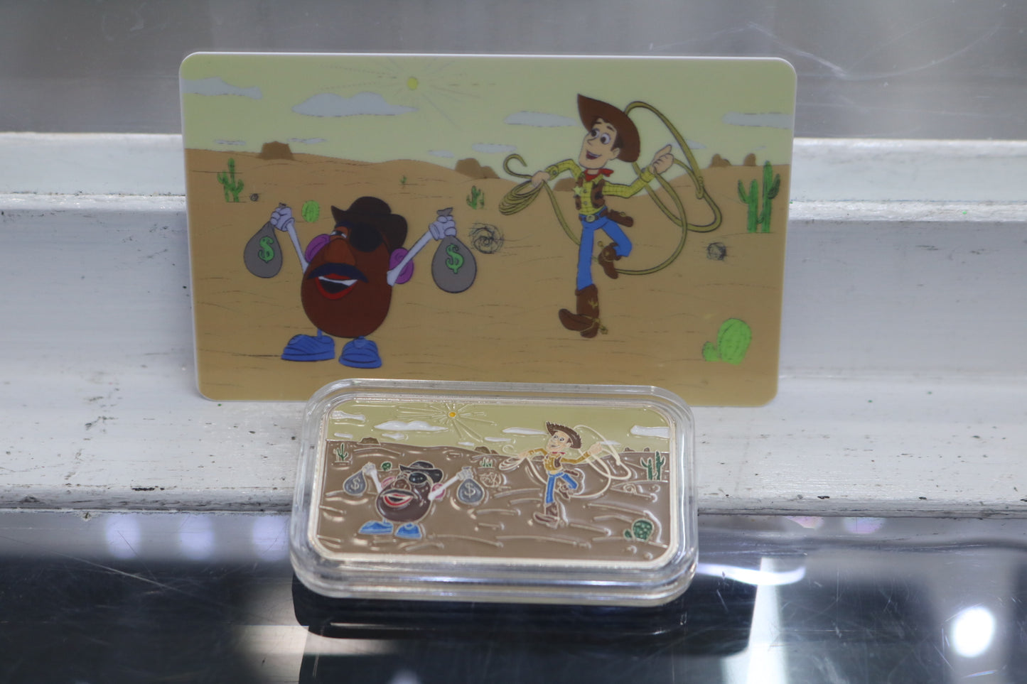 Cartoon Celebrities Toy Story 1oz .999 Fine Siler And Enamelled Bar
