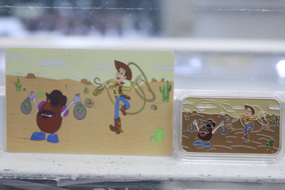 Cartoon Celebrities Toy Story 1oz .999 Fine Siler And Enamelled Bar