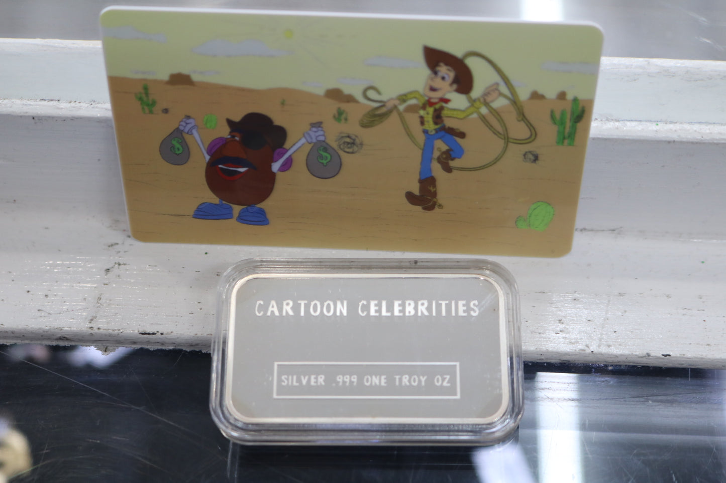Cartoon Celebrities Toy Story 1oz .999 Fine Siler And Enamelled Bar