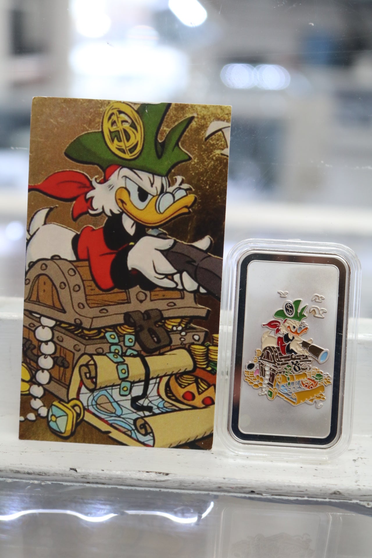 Mc Scrooge The Pirate 1oz Colorized Silver Art Bar Limited Edition #195/200