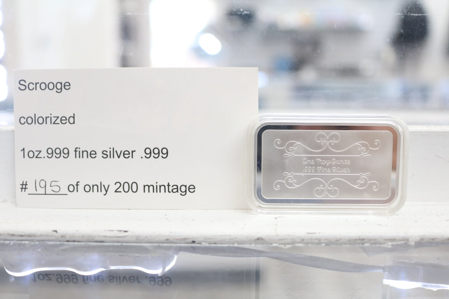 Mc Scrooge The Pirate 1oz Colorized Silver Art Bar Limited Edition #195/200