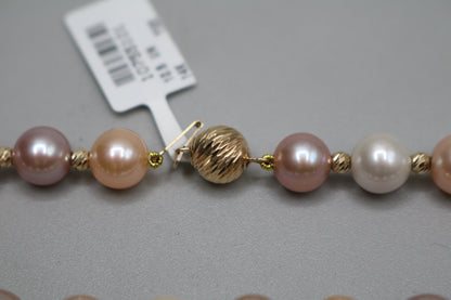 14K Yellow Gold Freshwater Pearl Bracelet (19.5 centimeters or 7.5")