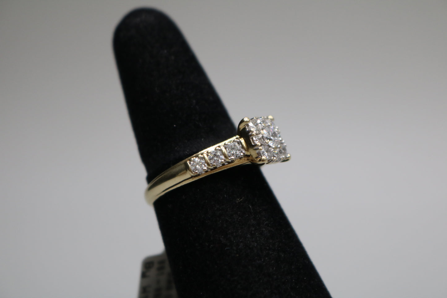 10K Yellow Gold Lab Grown Diamond Cluster Ring (0.85 CTW) (Size 7) Clearance