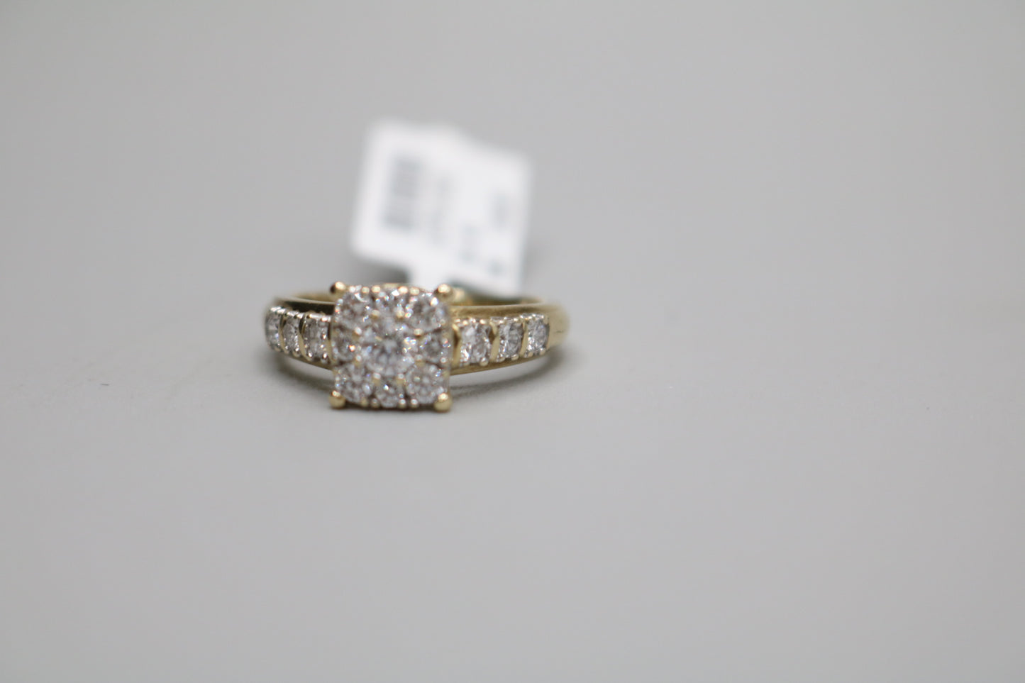 10K Yellow Gold Lab Grown Diamond Cluster Ring (0.85 CTW) (Size 7) Clearance