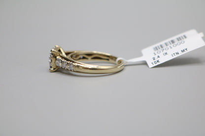 10K Yellow Gold Lab Grown Diamond Cluster Ring (0.85 CTW) (Size 7) Clearance