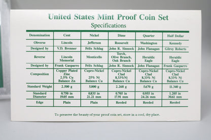 1998 United States Proof Set & COA