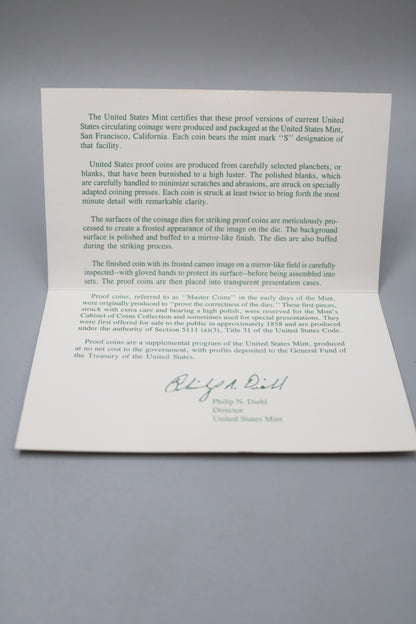 1998 United States Proof Set & COA