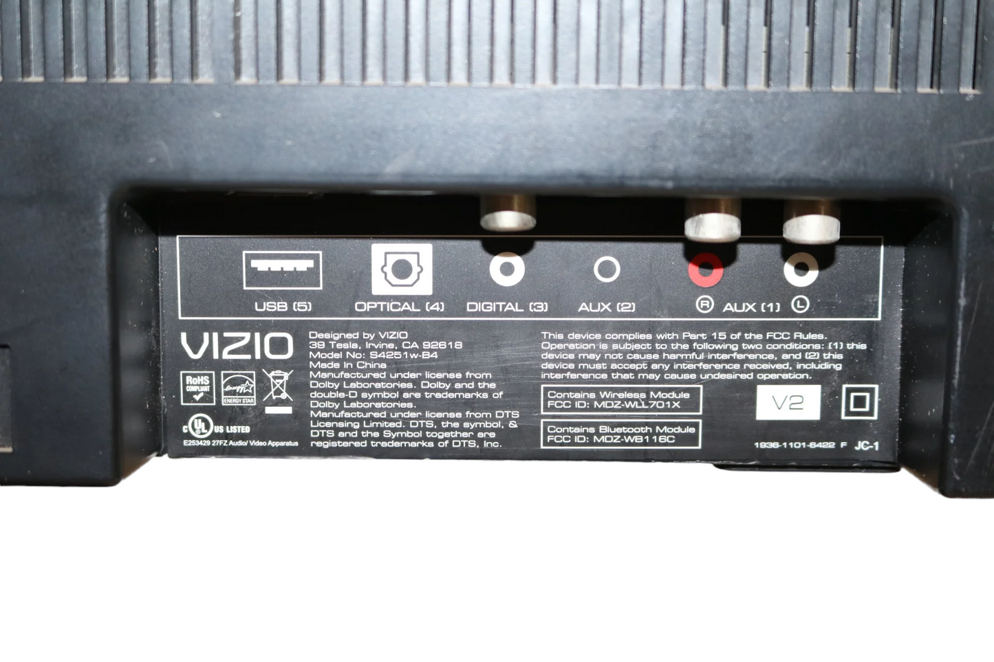 Vizio Sound Bar S4251w-B4 Combo (Local Pick-Up Only)