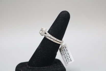 14K White Gold Lab Grown Diamond Engagement Ring Set (2.09 CTW) (Local Purchase Only)