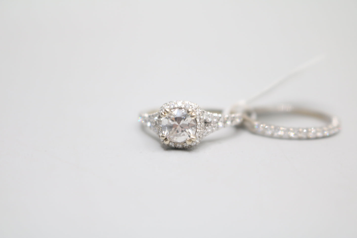 14K White Gold Lab Grown Diamond Engagement Ring Set (2.09 CTW) (Local Purchase Only)