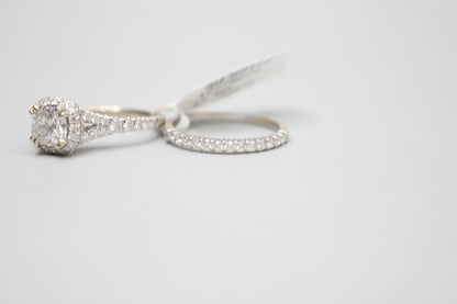 14K White Gold Lab Grown Diamond Engagement Ring Set (2.09 CTW) (Local Purchase Only)