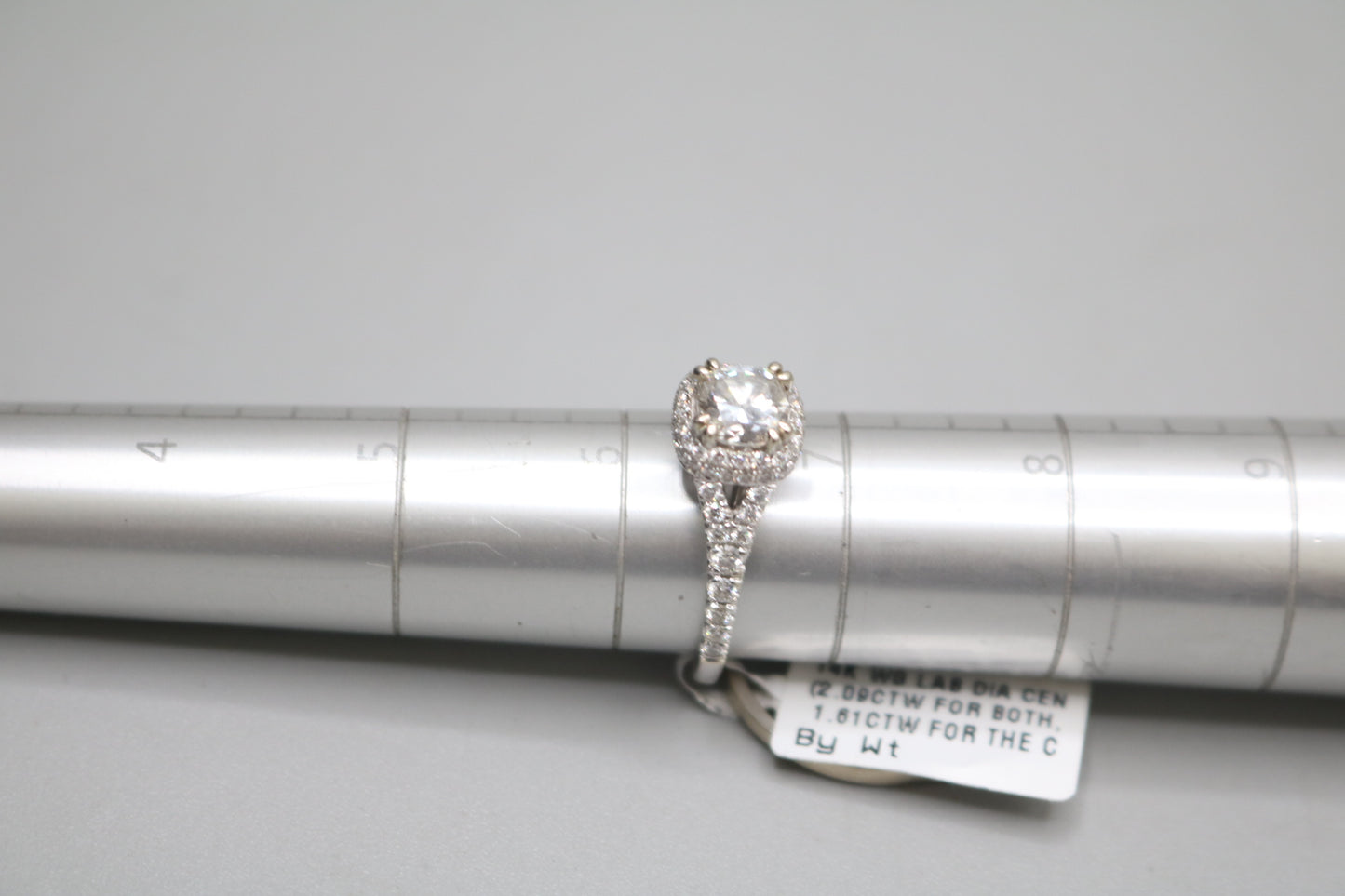 14K White Gold Lab Grown Diamond Engagement Ring Set (2.09 CTW) (Local Purchase Only)