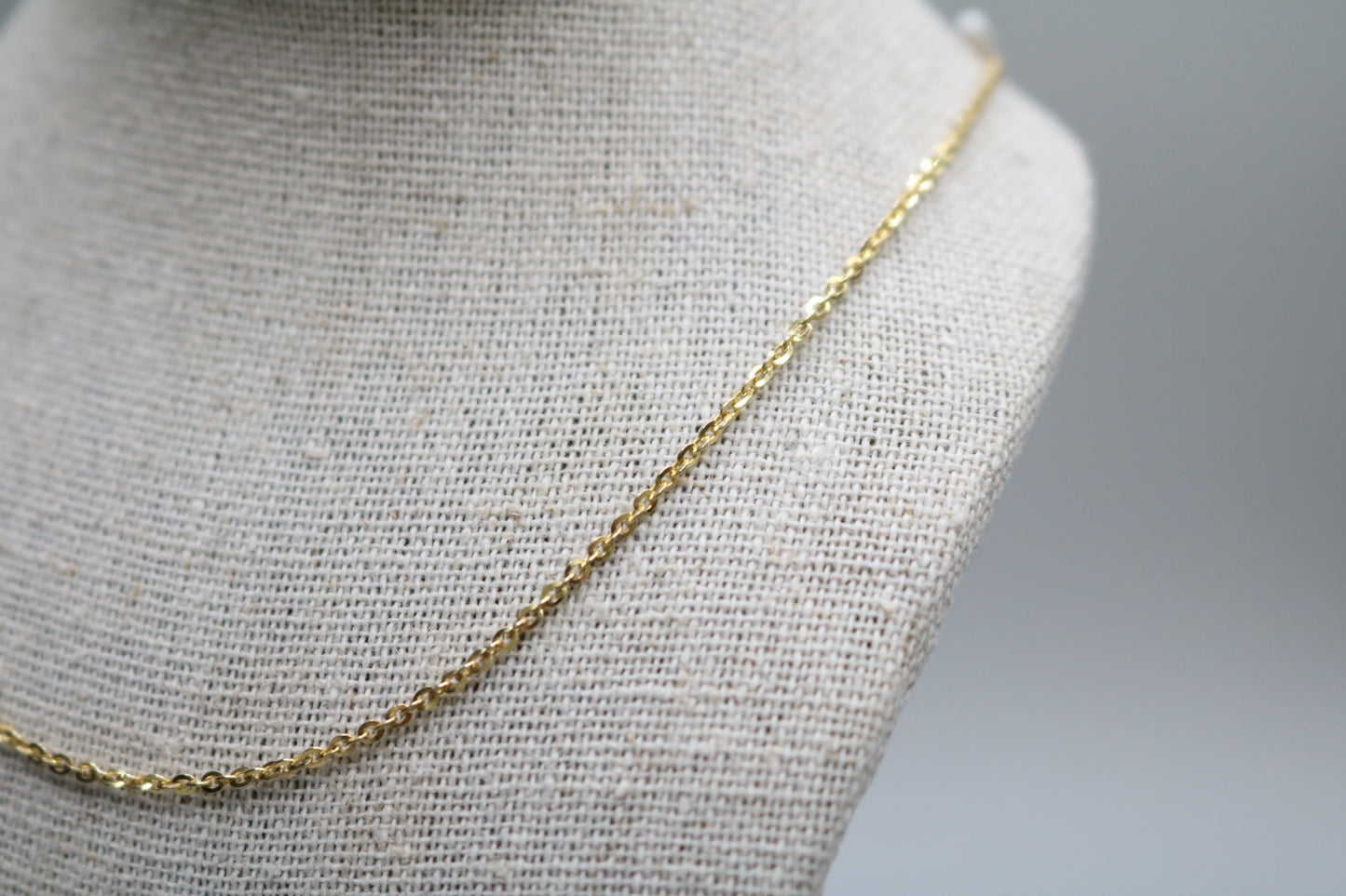 14K Yellow Gold Well-Crafted Cable Necklace Length of 18 Inches