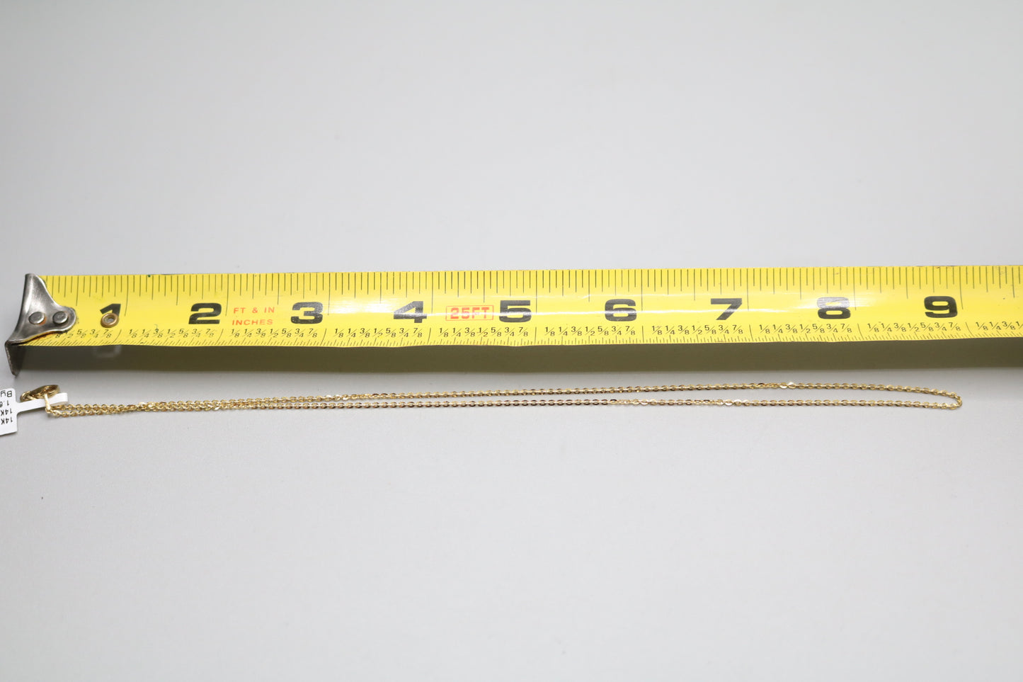 14K Yellow Gold Well-Crafted Cable Necklace Length of 18 Inches