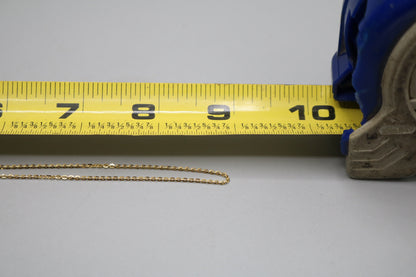 14K Yellow Gold Well-Crafted Cable Necklace Length of 18 Inches