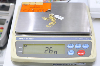 14K Yellow Gold Well-Crafted Cable Necklace Length of 18 Inches