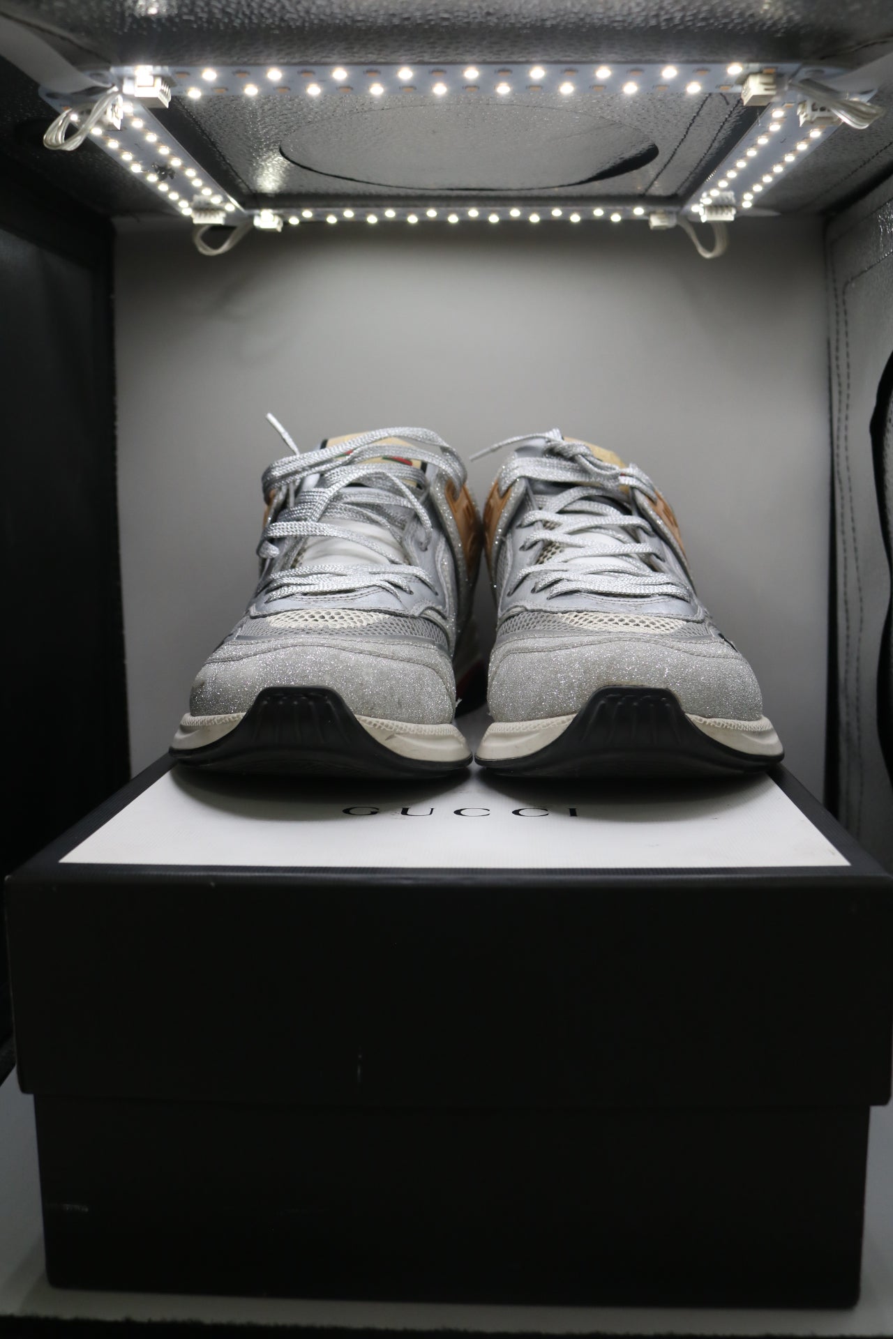 Gucci Ultrapace "Silver" 599058 HW910 8161 US Size 9