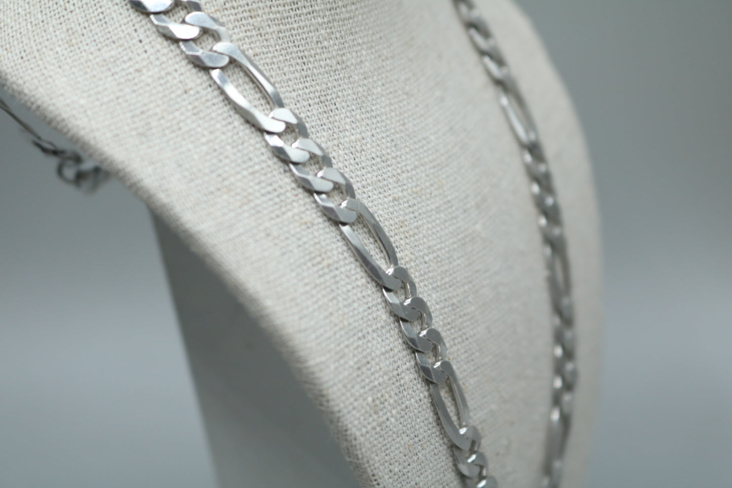 Silver Figaro Chain 22" & 3.5 cm 23.8 Grams