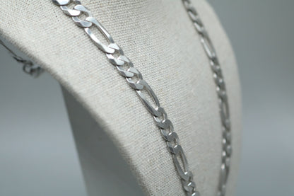 Silver Figaro Chain 22" & 3.5 cm 23.8 Grams