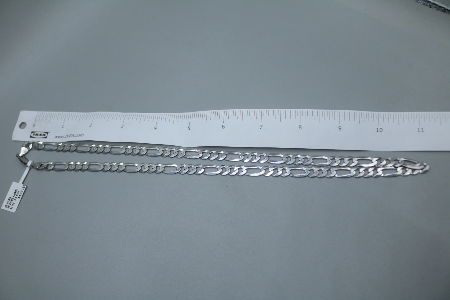 Silver Figaro Chain 22" & 3.5 cm 23.8 Grams