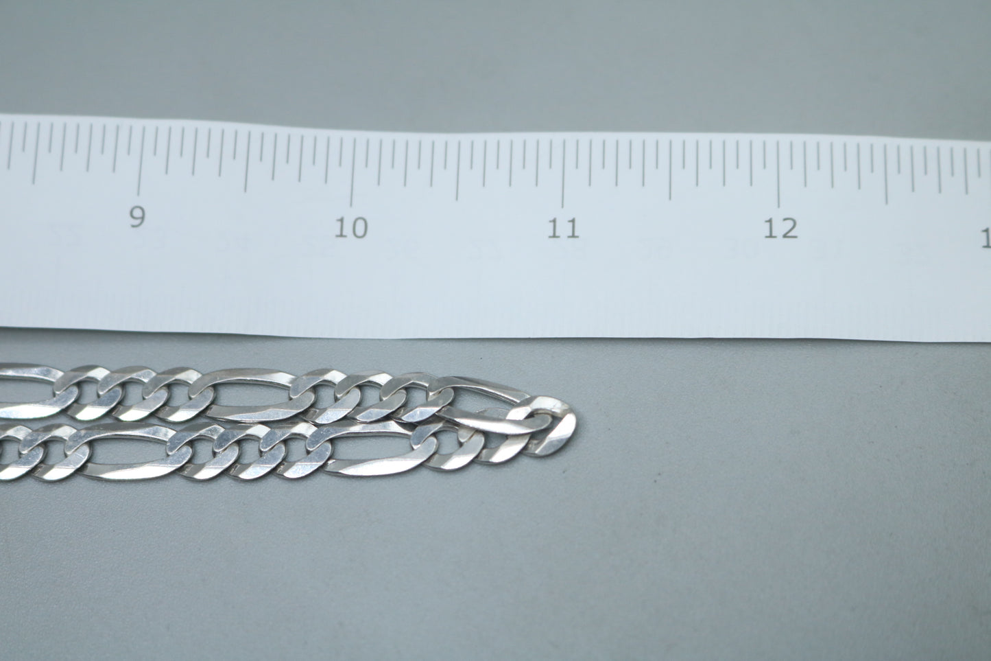 Silver Figaro Chain 22" & 3.5 cm 23.8 Grams