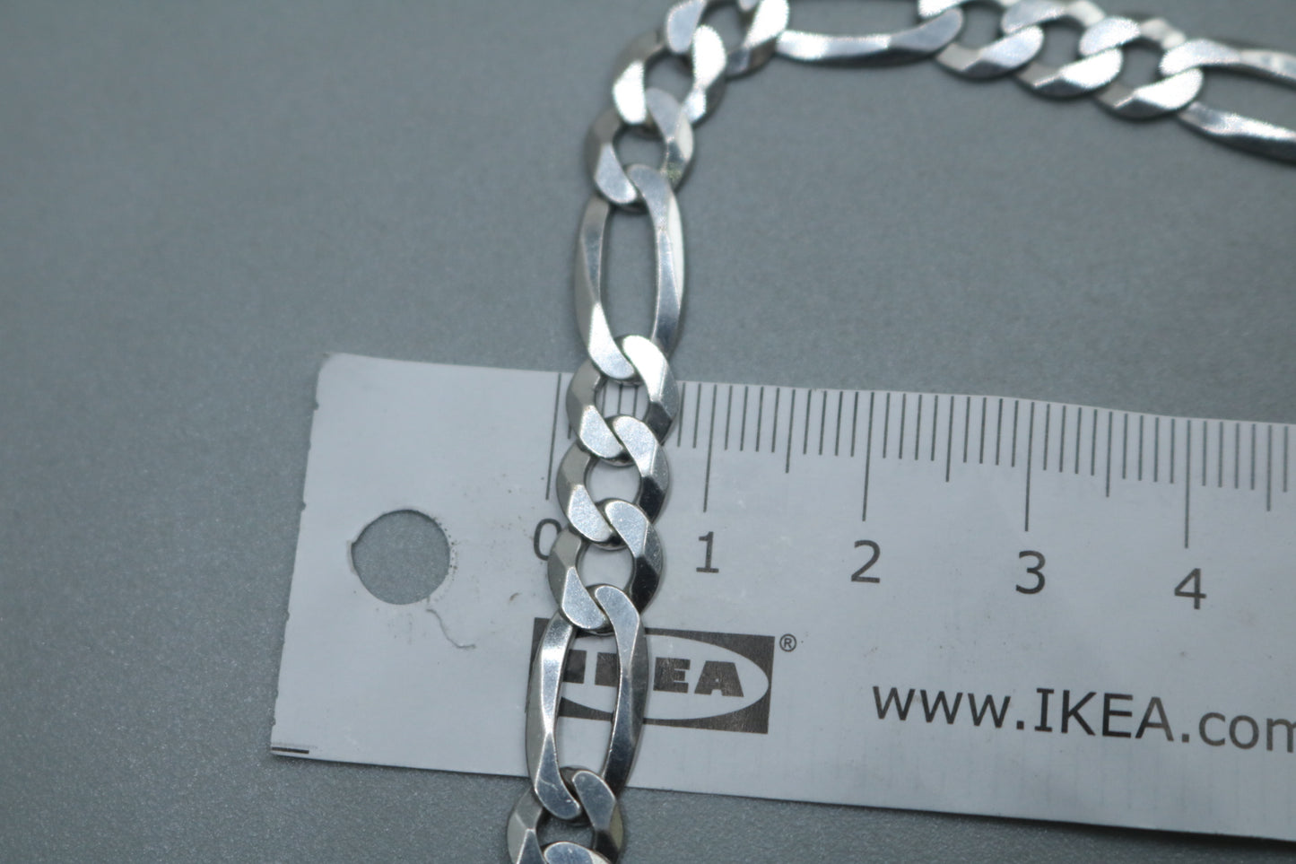 Silver Figaro Chain 22" & 3.5 cm 23.8 Grams