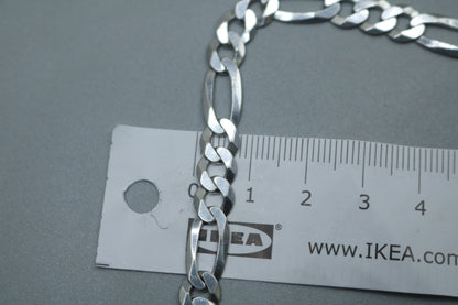 Silver Figaro Chain 22" & 3.5 cm 23.8 Grams