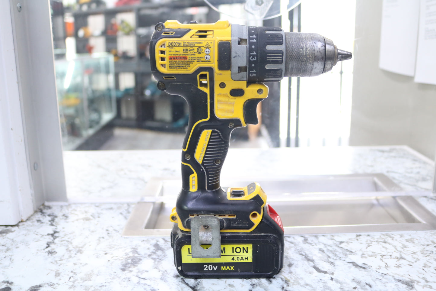 Dewalt DCD791 20V Cordless Drill/Driver with an Aftermarket Battery