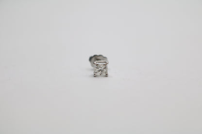14K Single White Gold Diamond Earring (0.30CTW)