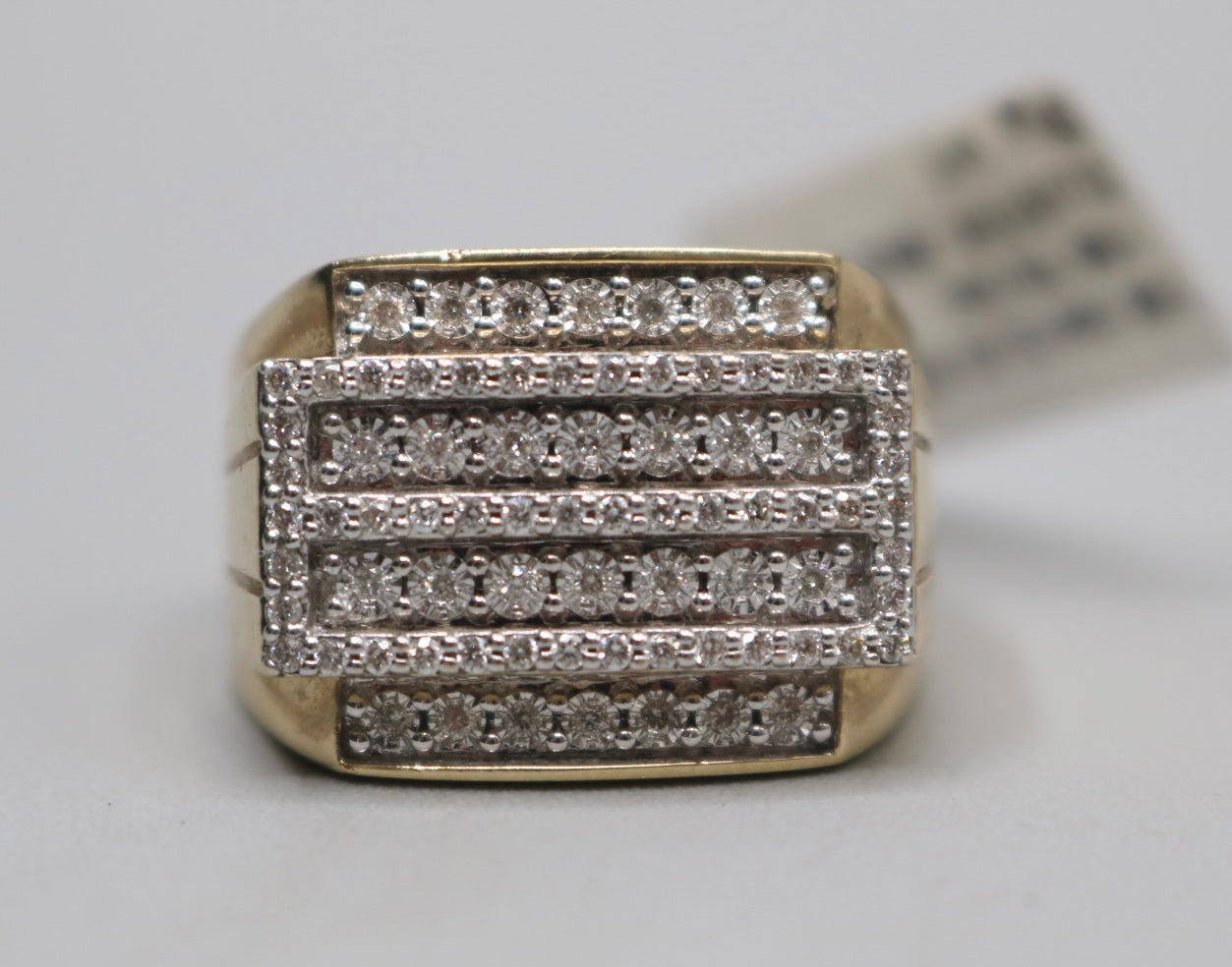 10K Yellow Gold Diamond Cluster Ring (Size 10) (Local pick-up only)