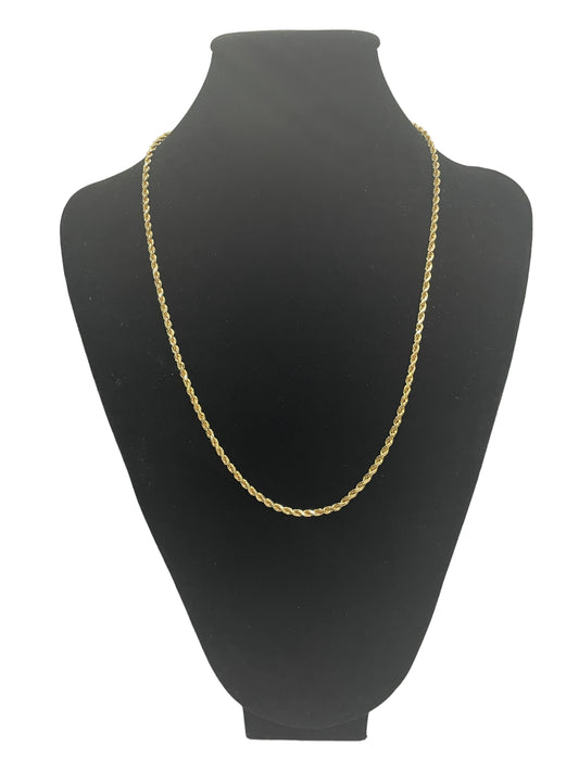 10K Yellow Gold Rope Chain (22 Inches)