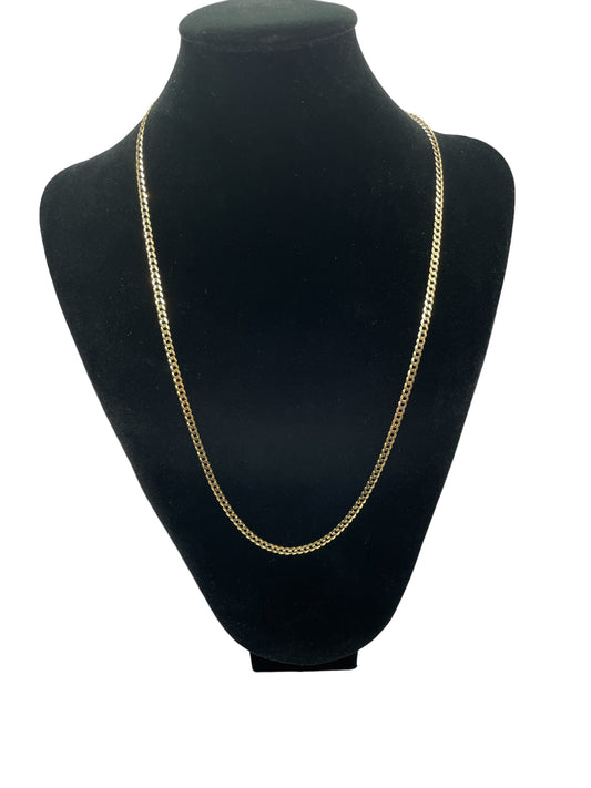 14K Yellow Gold Curb Chain (24 Inches)