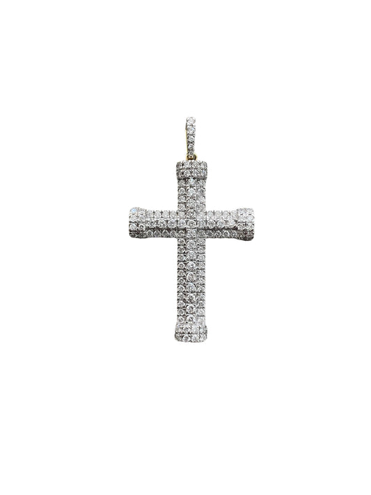 14K Yellow Gold Diamond Cross Charm (6.2 Grams) (Local Pick-up only)