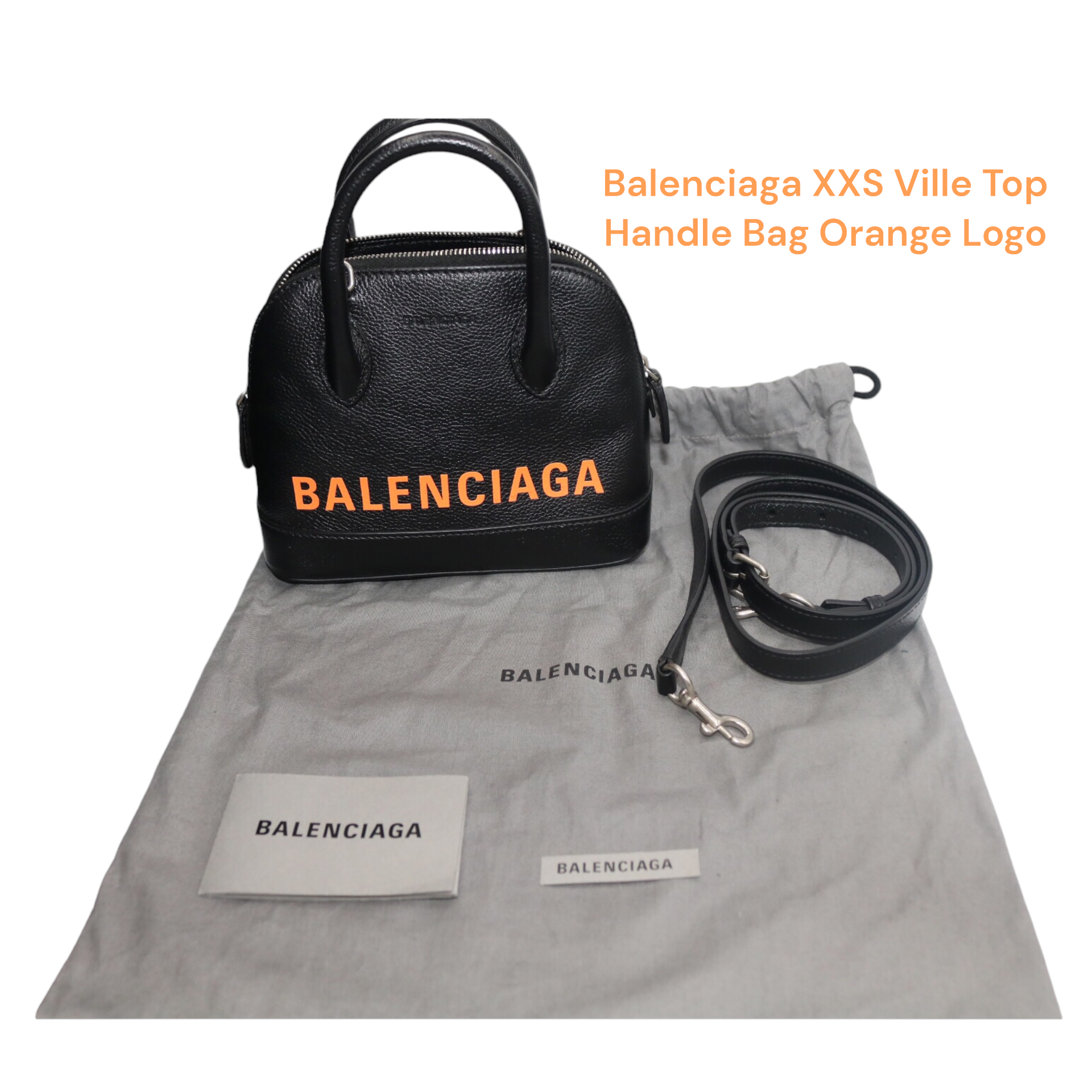 Balenciaga XXS Ville Top Handle Bag Orange Logo (Local pick-up only) –  Community Pawn Shop