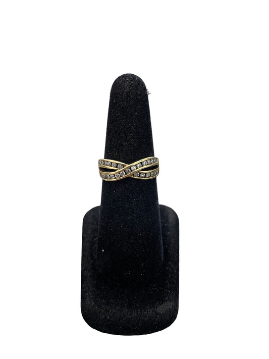14K Yellow Gold Diamond Infinity Ring (Size 7) (Local pick-up only)