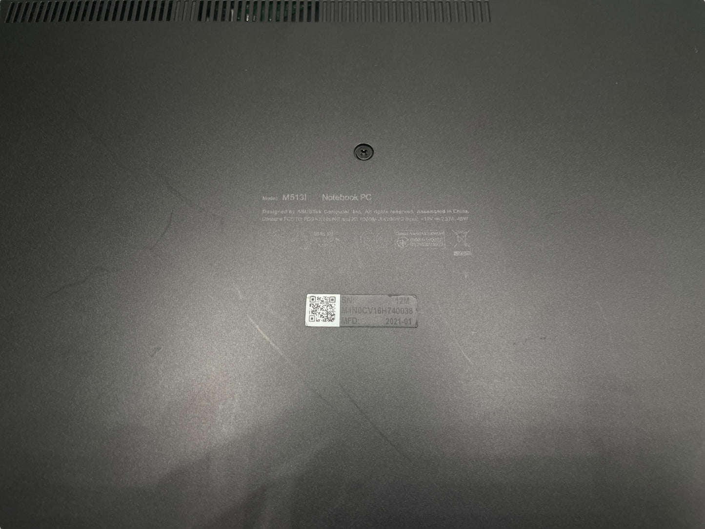 15.6-inch Asus M513I Laptop (512 GB SSD, 8 GB RAM, AMD Ryzen 5 4500U with Radeon Graphics @ 2.38 GHz, Windows 11 Pro)
