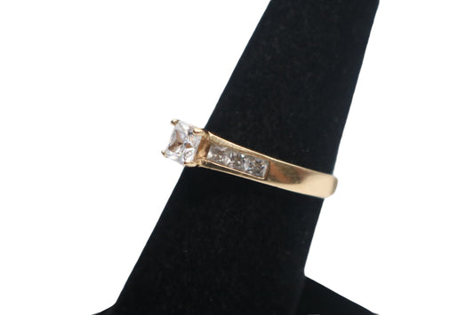14K Yellow Gold Promise Ring (Size 9)