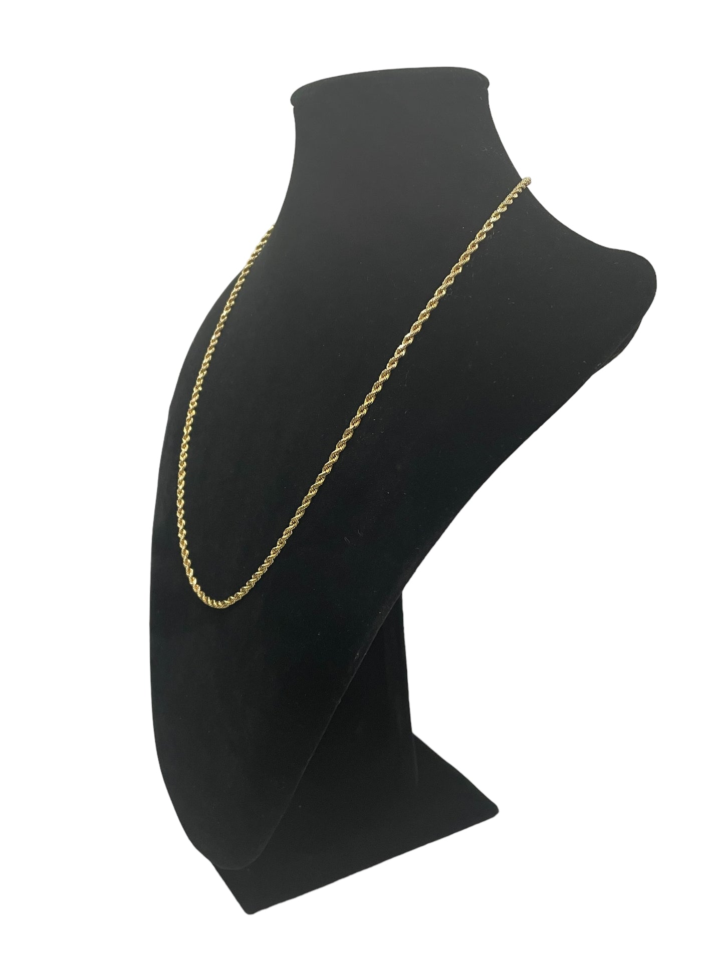 10K Yellow Gold Rope Chain (22 Inches)