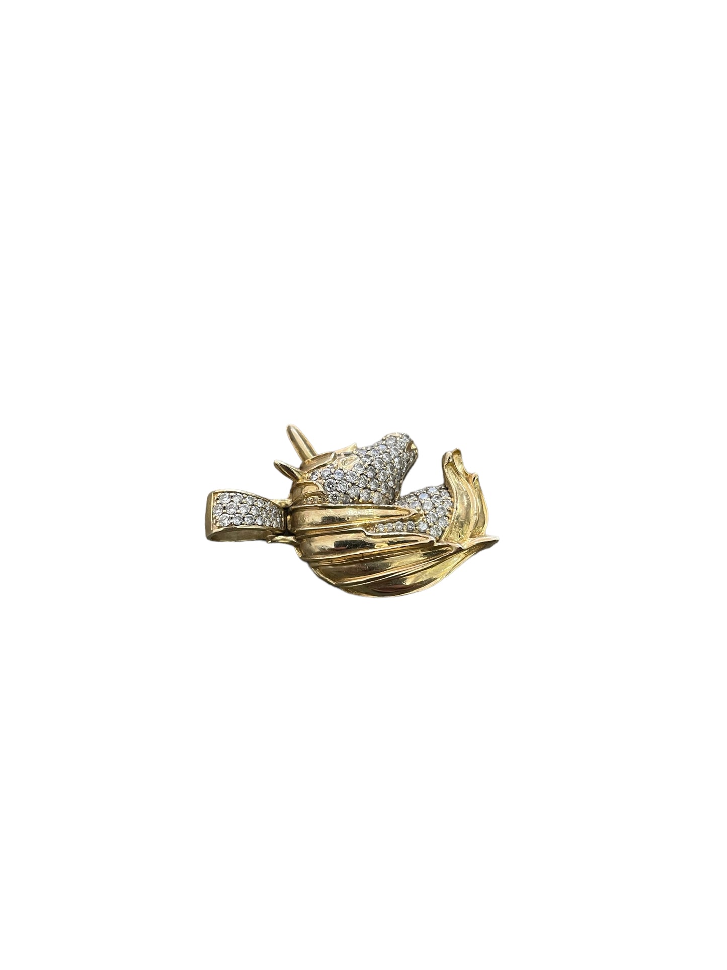 10K Yellow Gold Diamond Unicorn Charm (7.3 Grams)