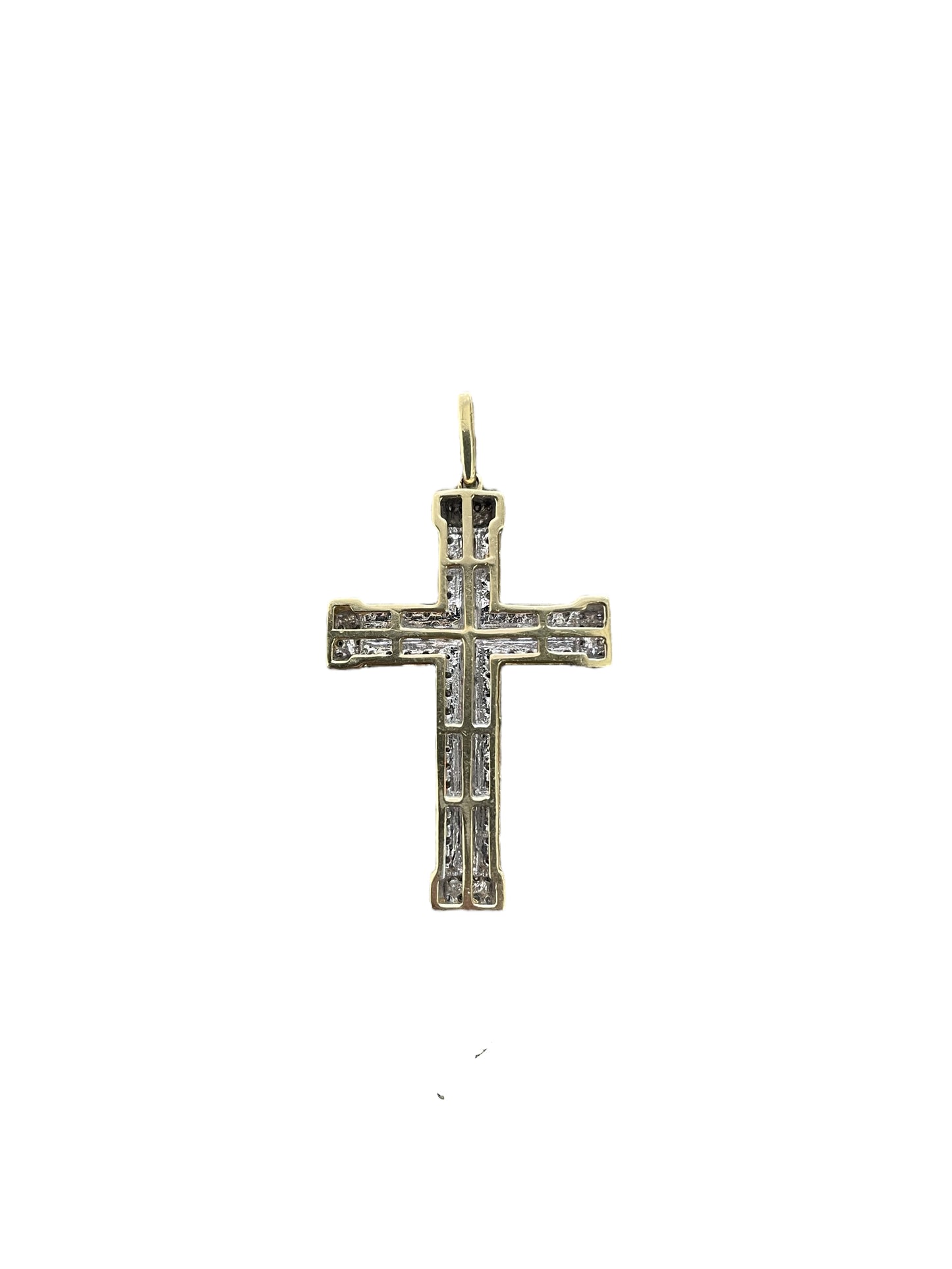 14K Yellow Gold Diamond Cross Charm (6.2 Grams) (Local Pick-up only)
