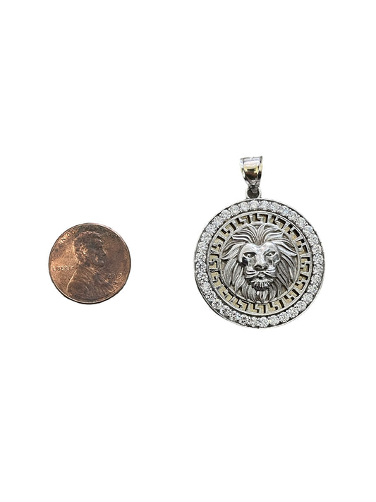 14K White Gold Diamond Lion Charm (Local pick-up only)