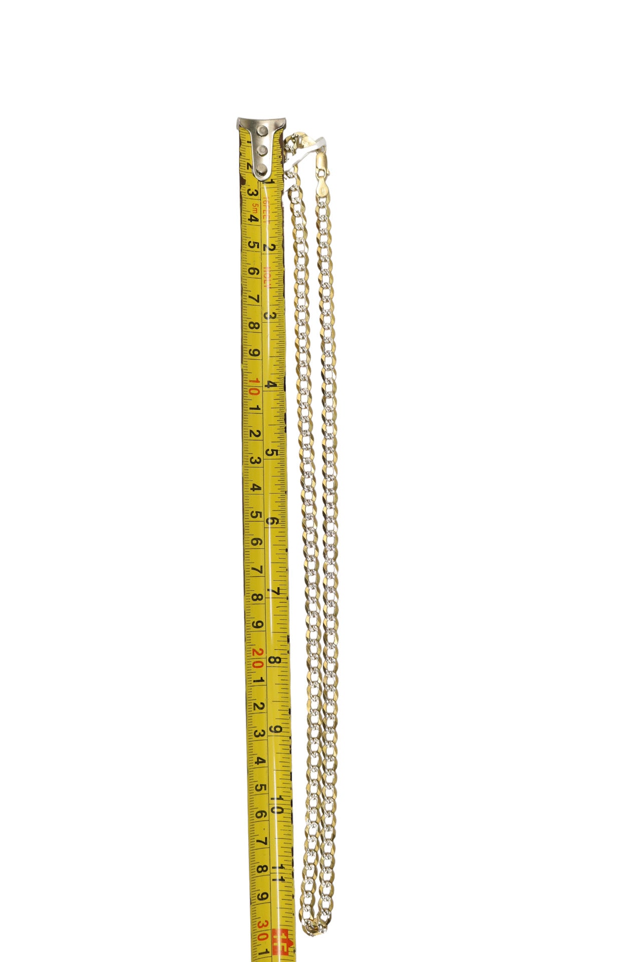 14K Two-Tone Curb Style Chain (24 Inches) (local pick-up only)