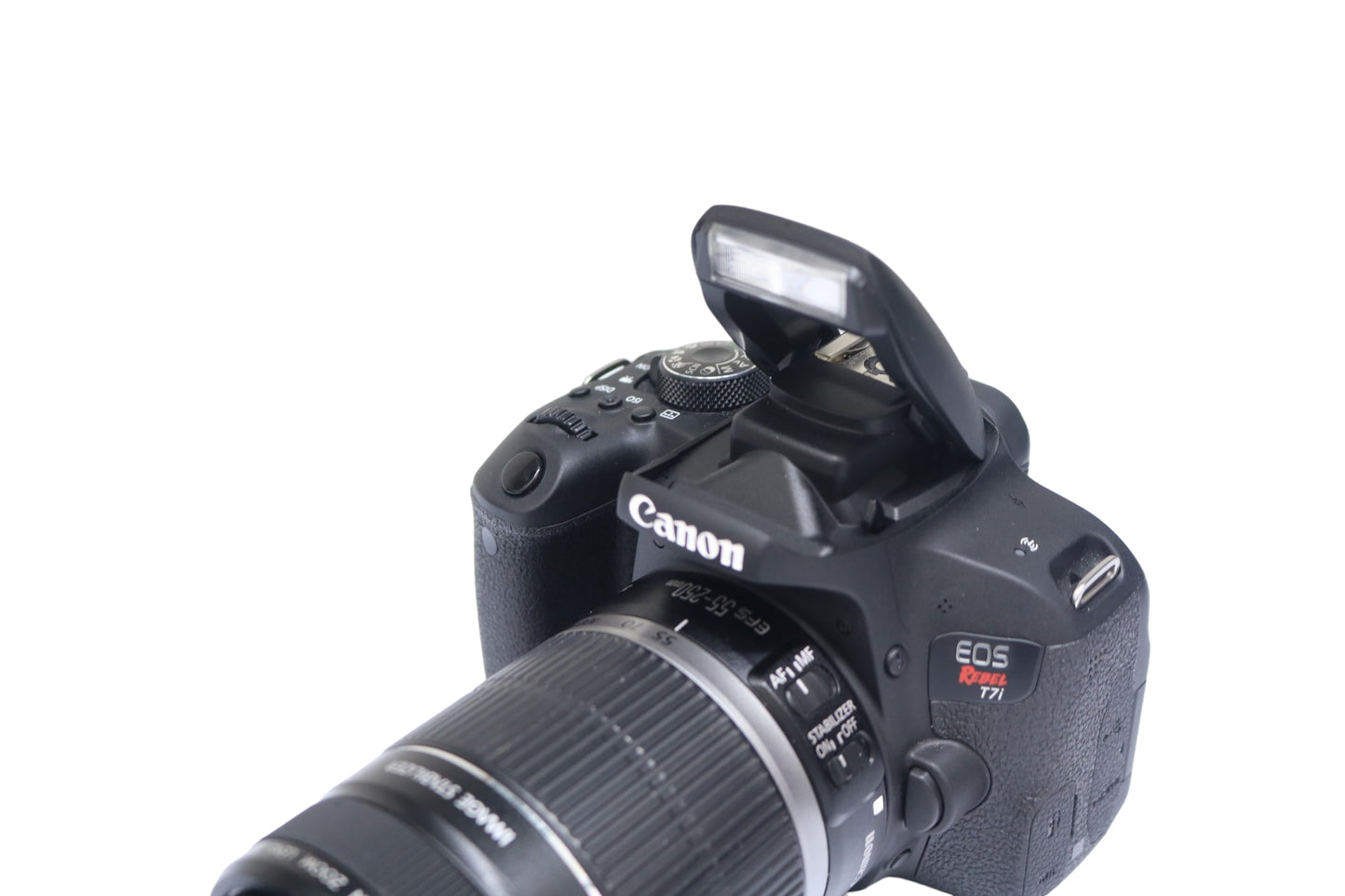 Canon EOS Rebel T7i with EFS Zoom Lens 55-250mm